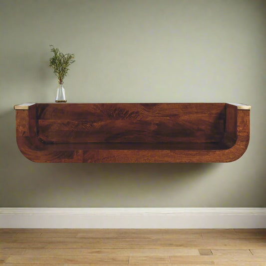 Indira Chestnut Floating Console