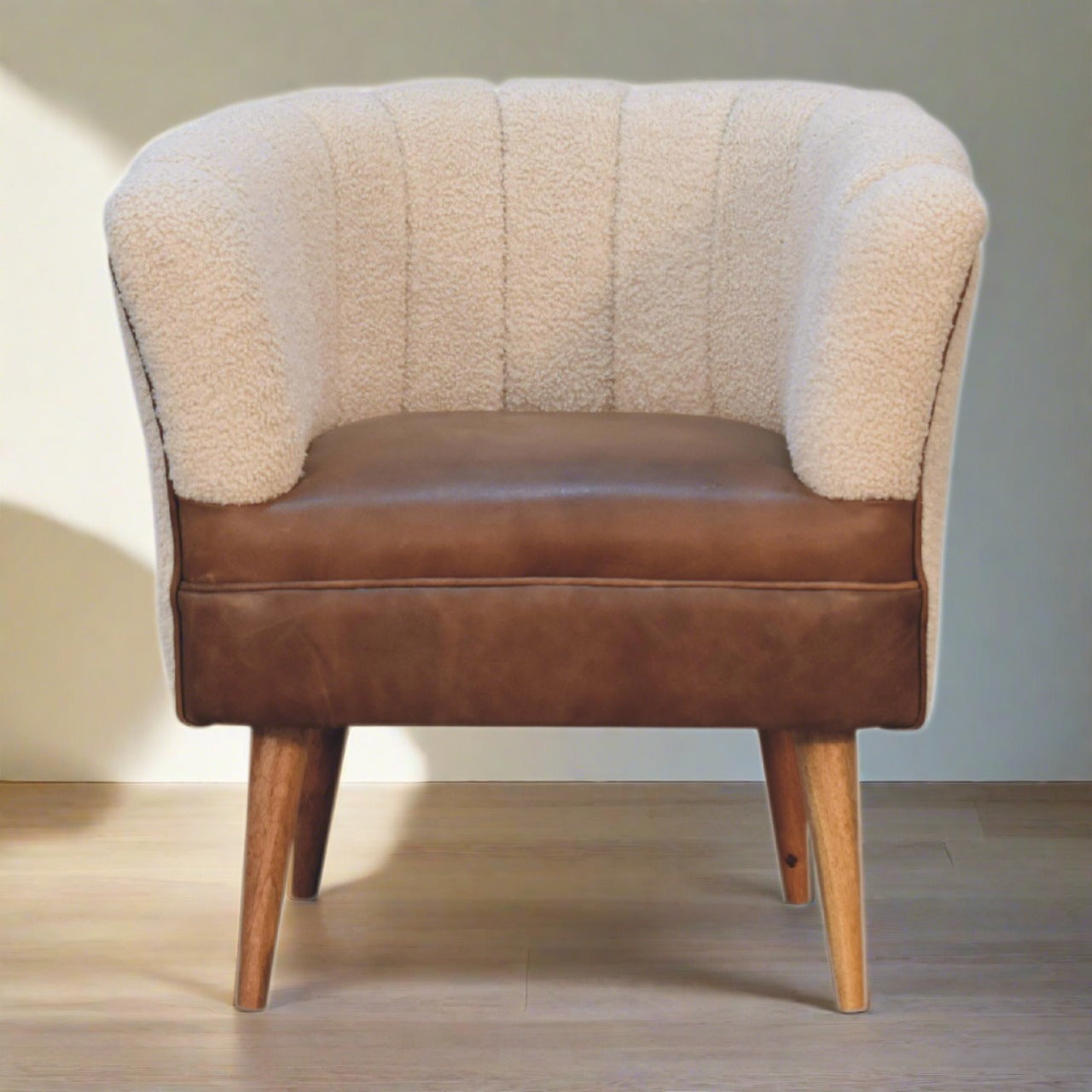 Boucle Cream Buffalo Armchair