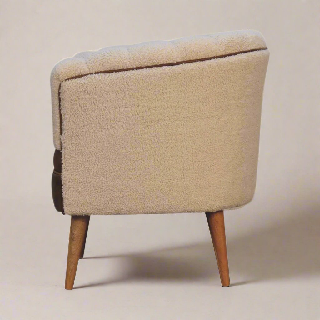 Boucle Cream Buffalo Armchair