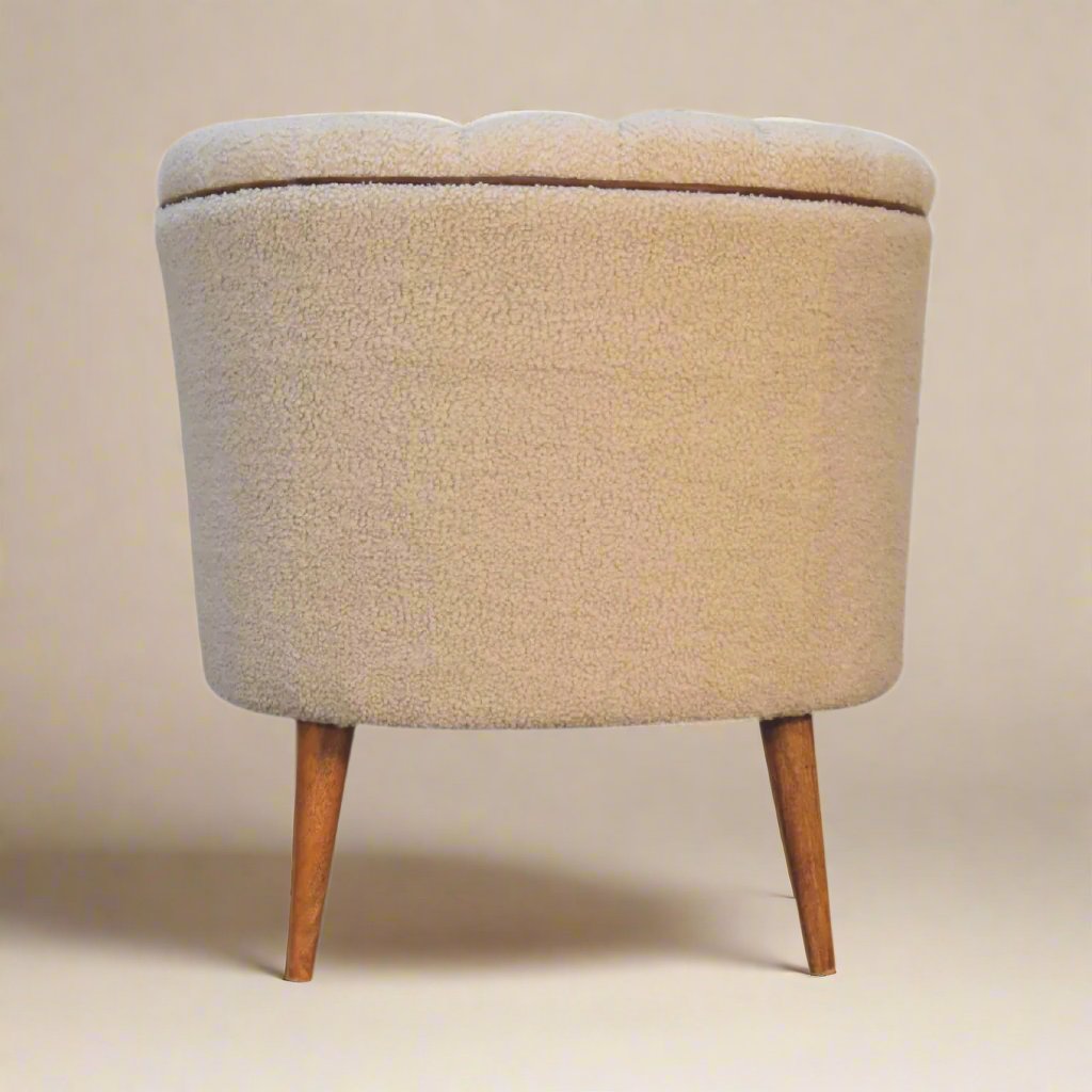 Boucle Cream Buffalo Armchair