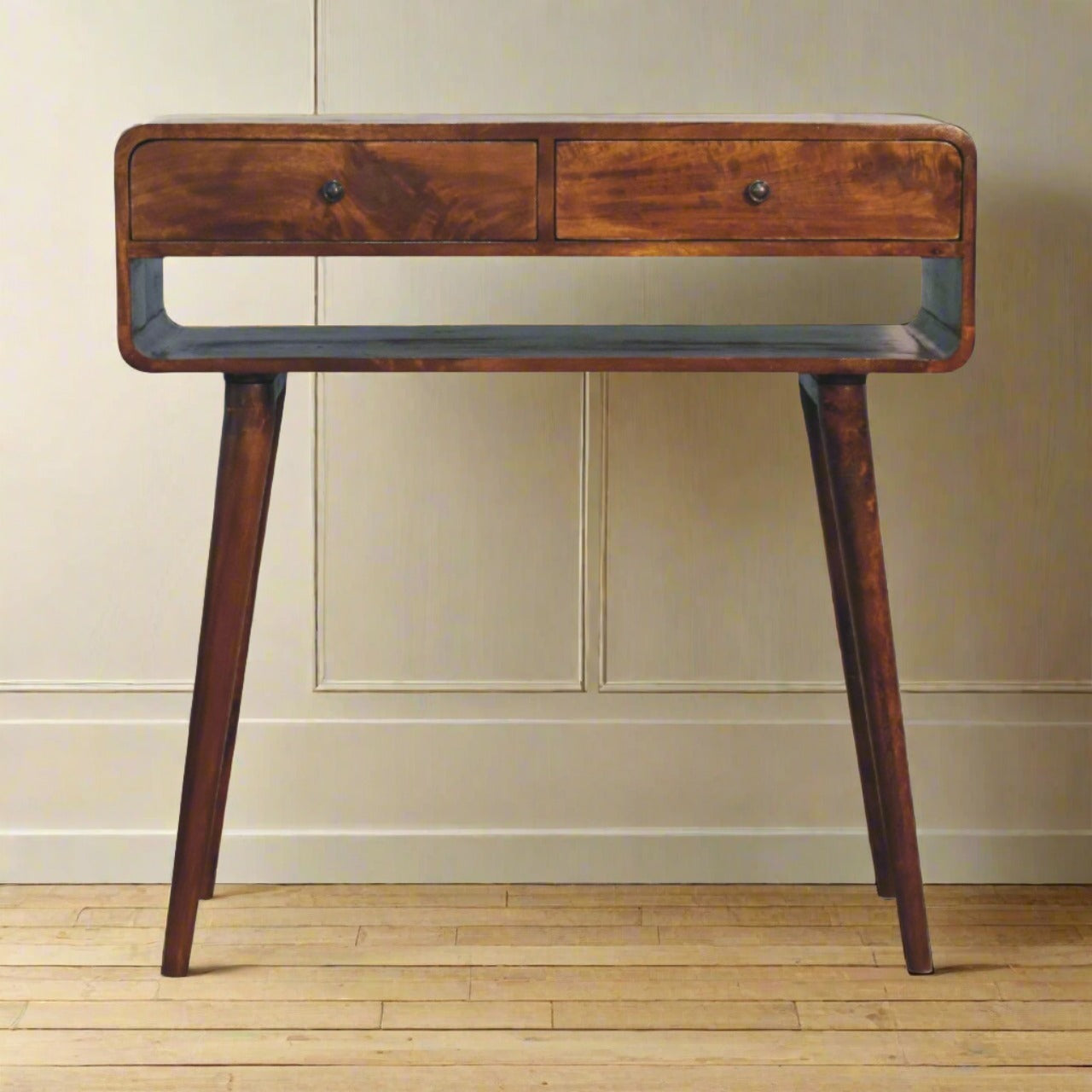 Sonata Chestnut Console Table with Drawers