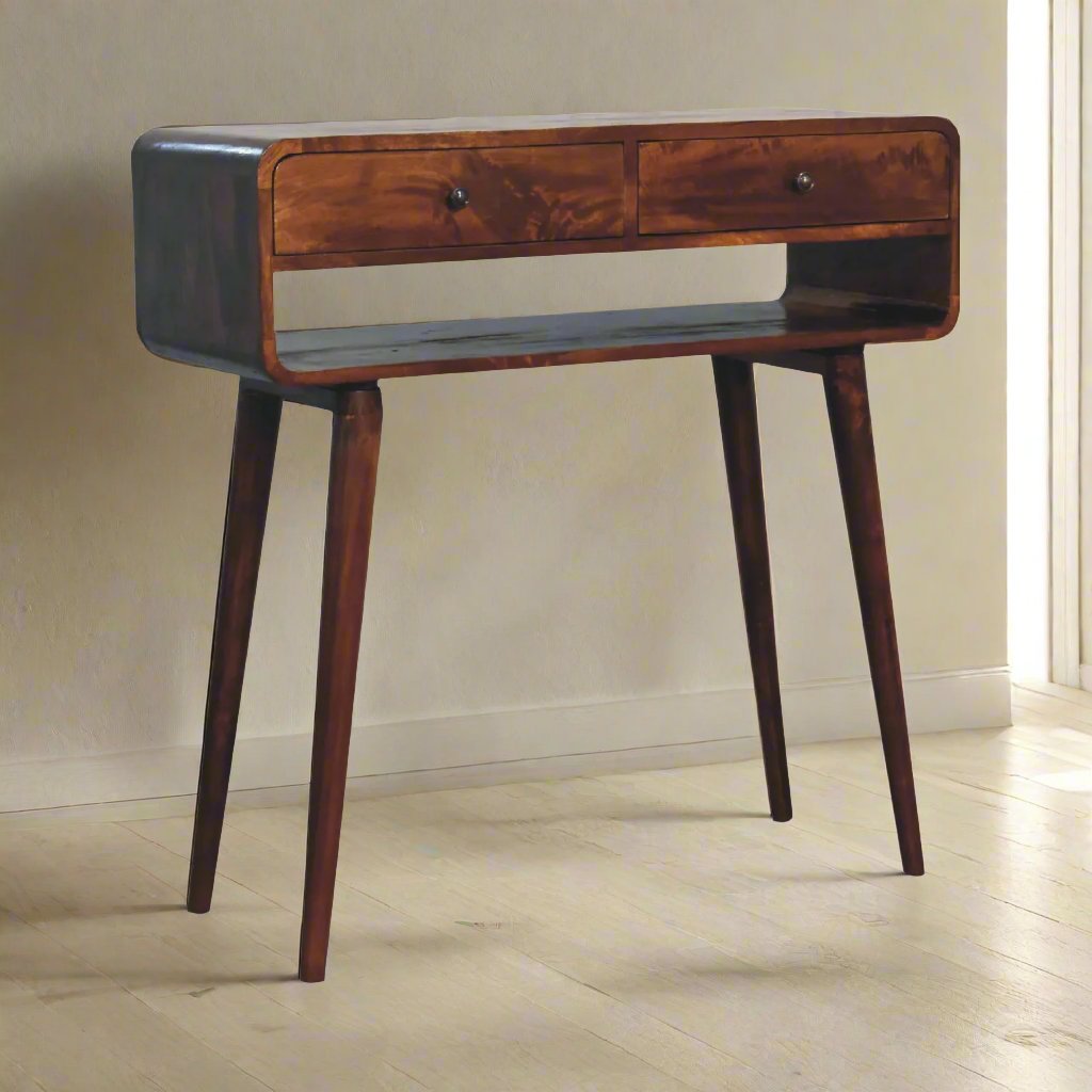 Sonata Chestnut Console Table with Drawers