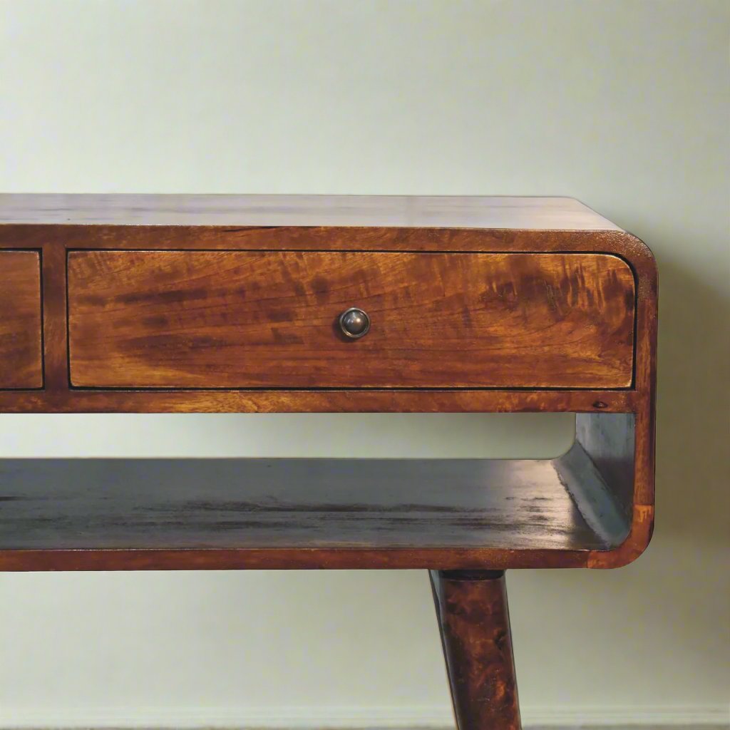 Sonata Chestnut Console Table with Drawers