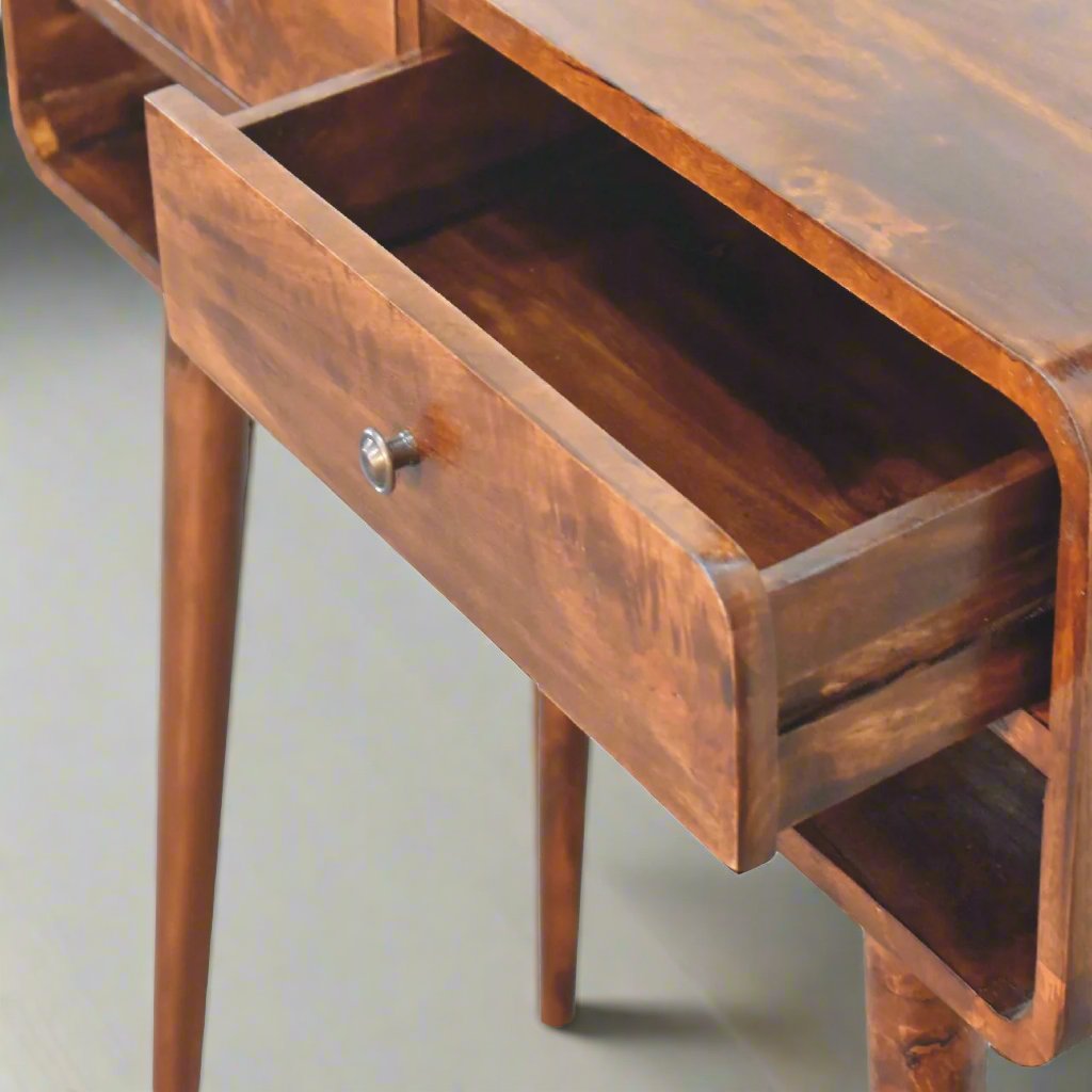 Sonata Chestnut Console Table with Drawers