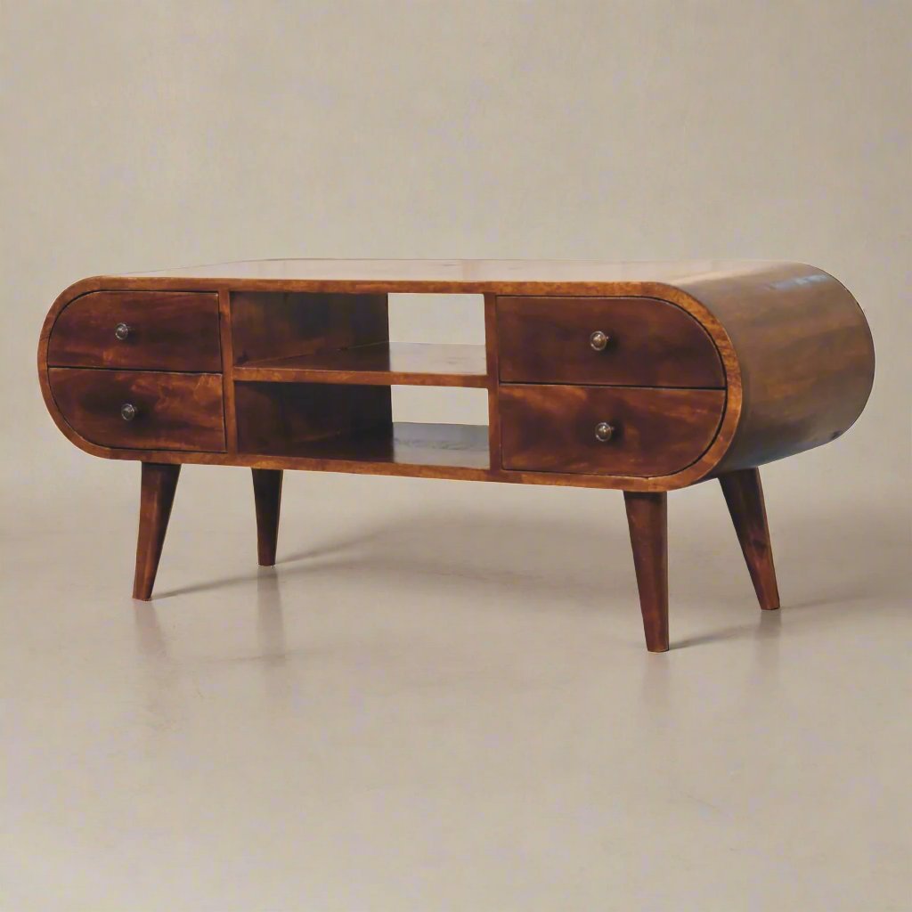 Chestnut Circular Media Unit