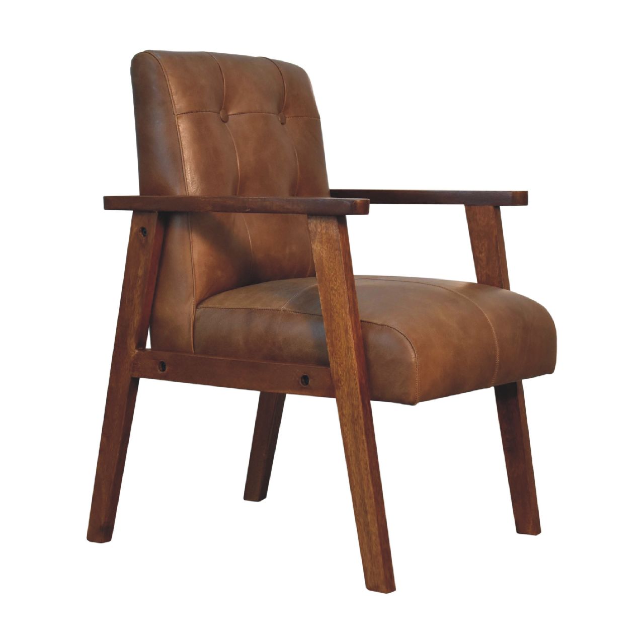 Brown Buffalo Leather Chair