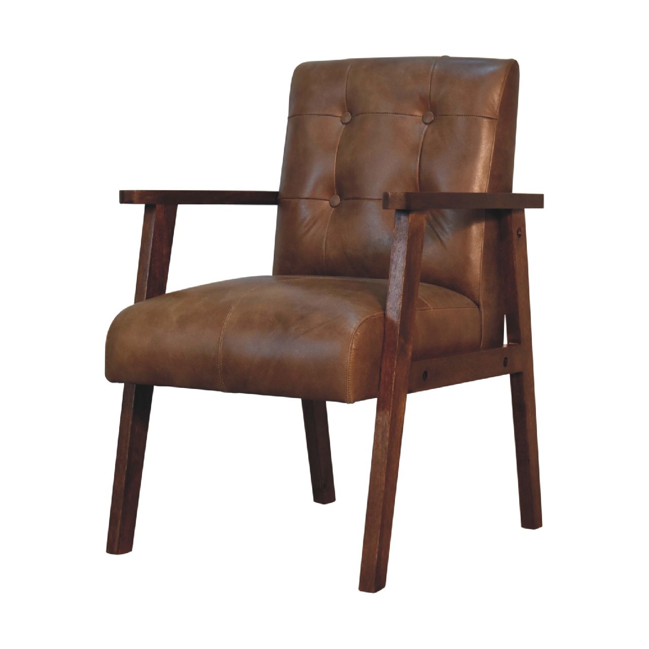 Brown Buffalo Leather Chair