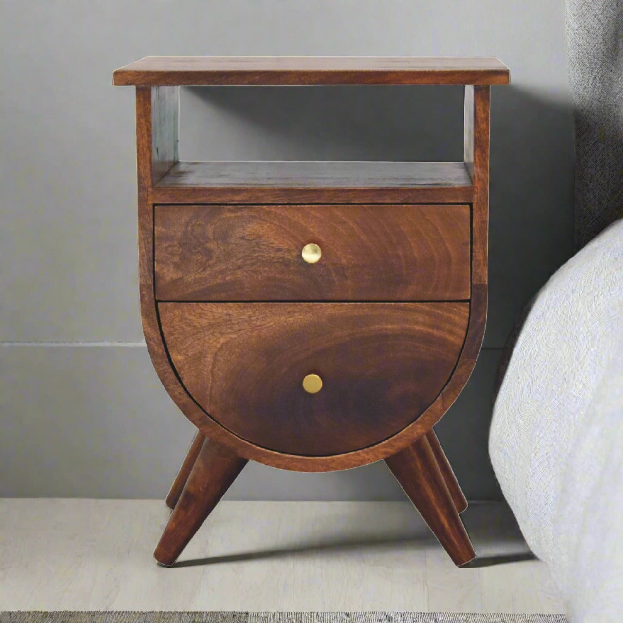 Split Chestnut Bedside