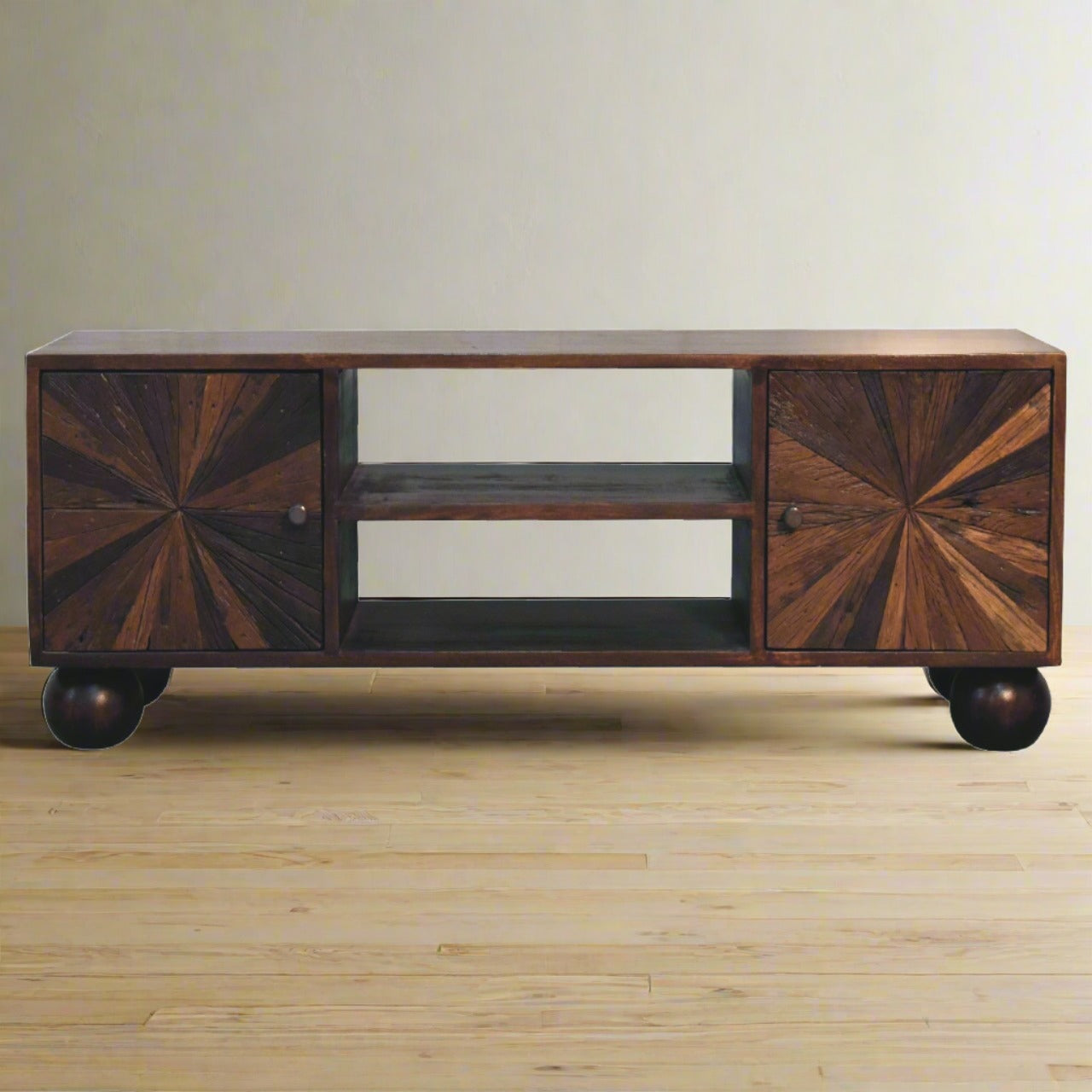 Sunrise Ball Walnut TV Unit