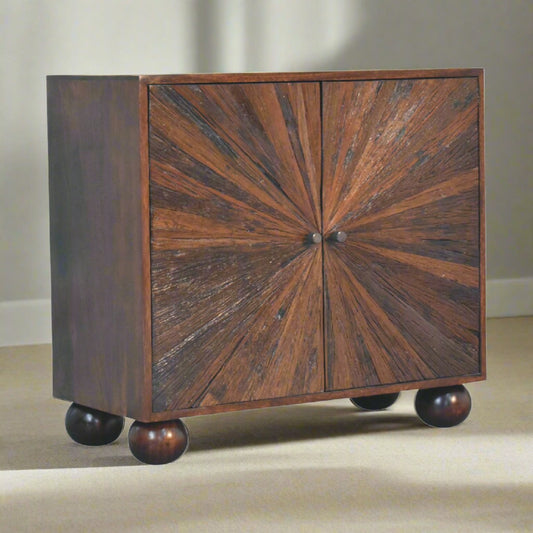 Sunrise Ball Walnut Cabinet