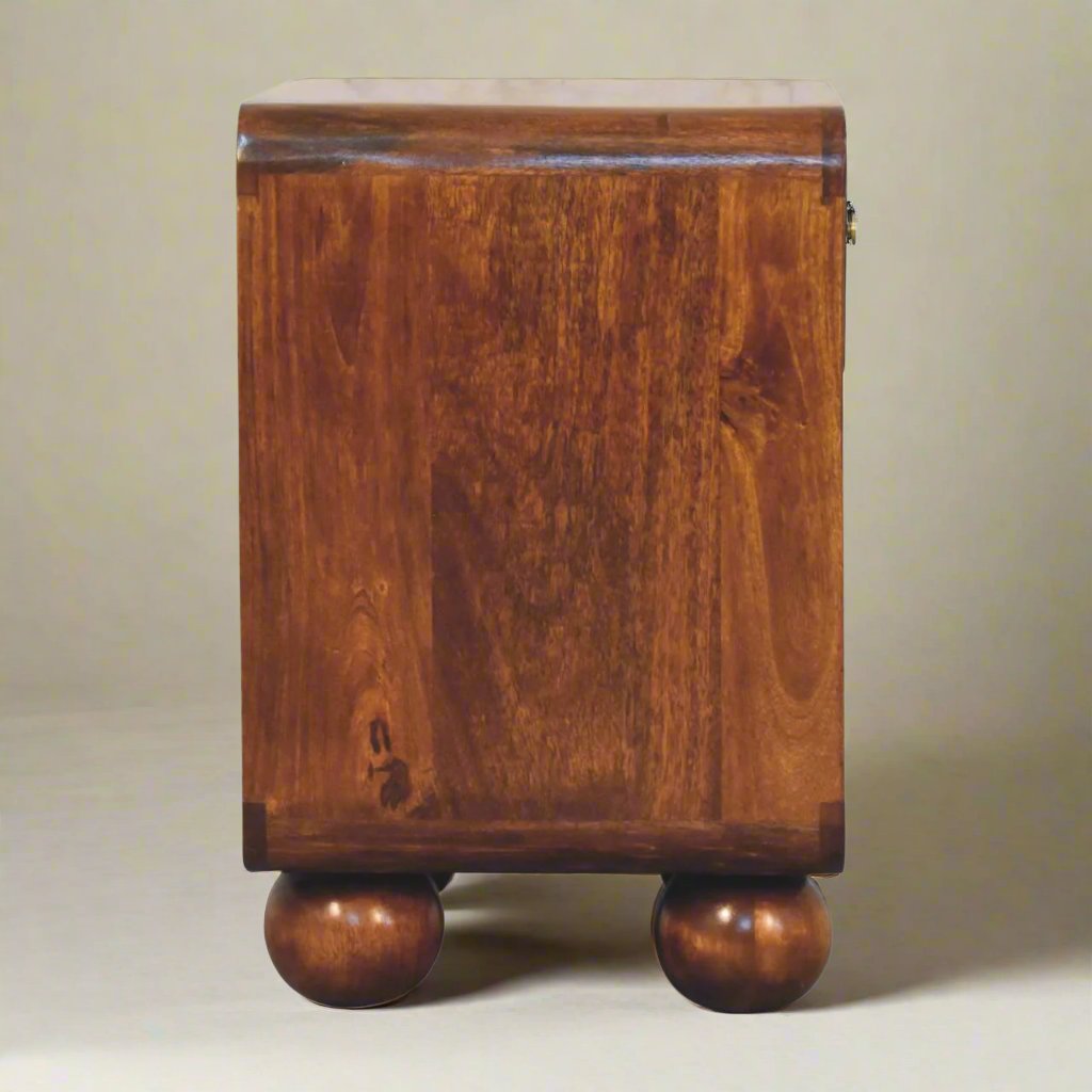 Chestnut Open Woven Bedside