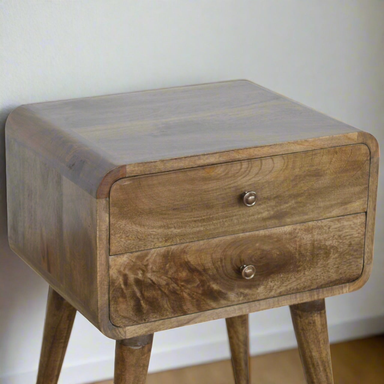 Stylish bedside table with drawers