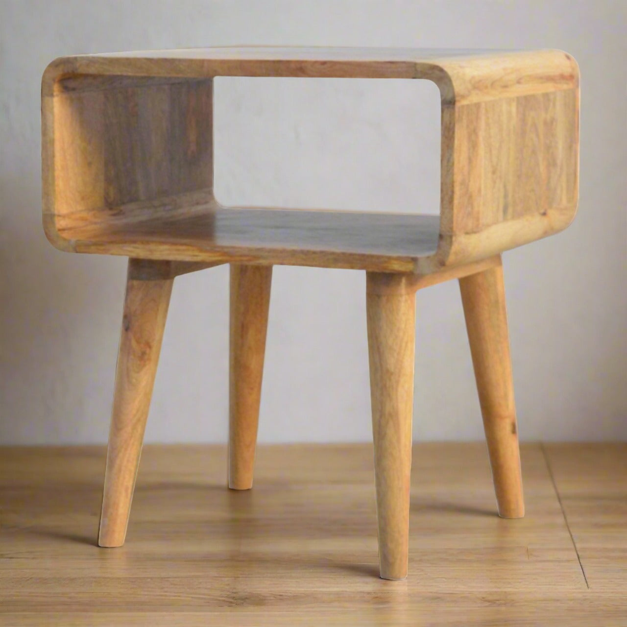 Minimalistic bedside table Oak finish bedside table