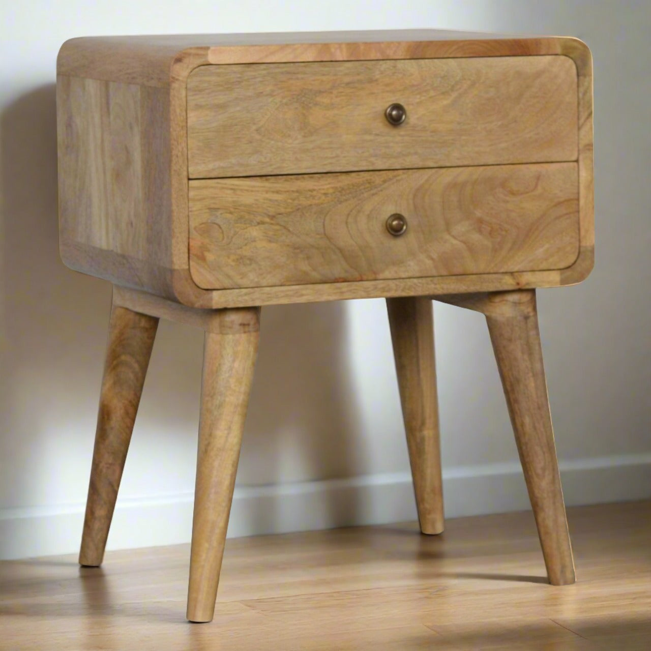 Modern wood bedside table