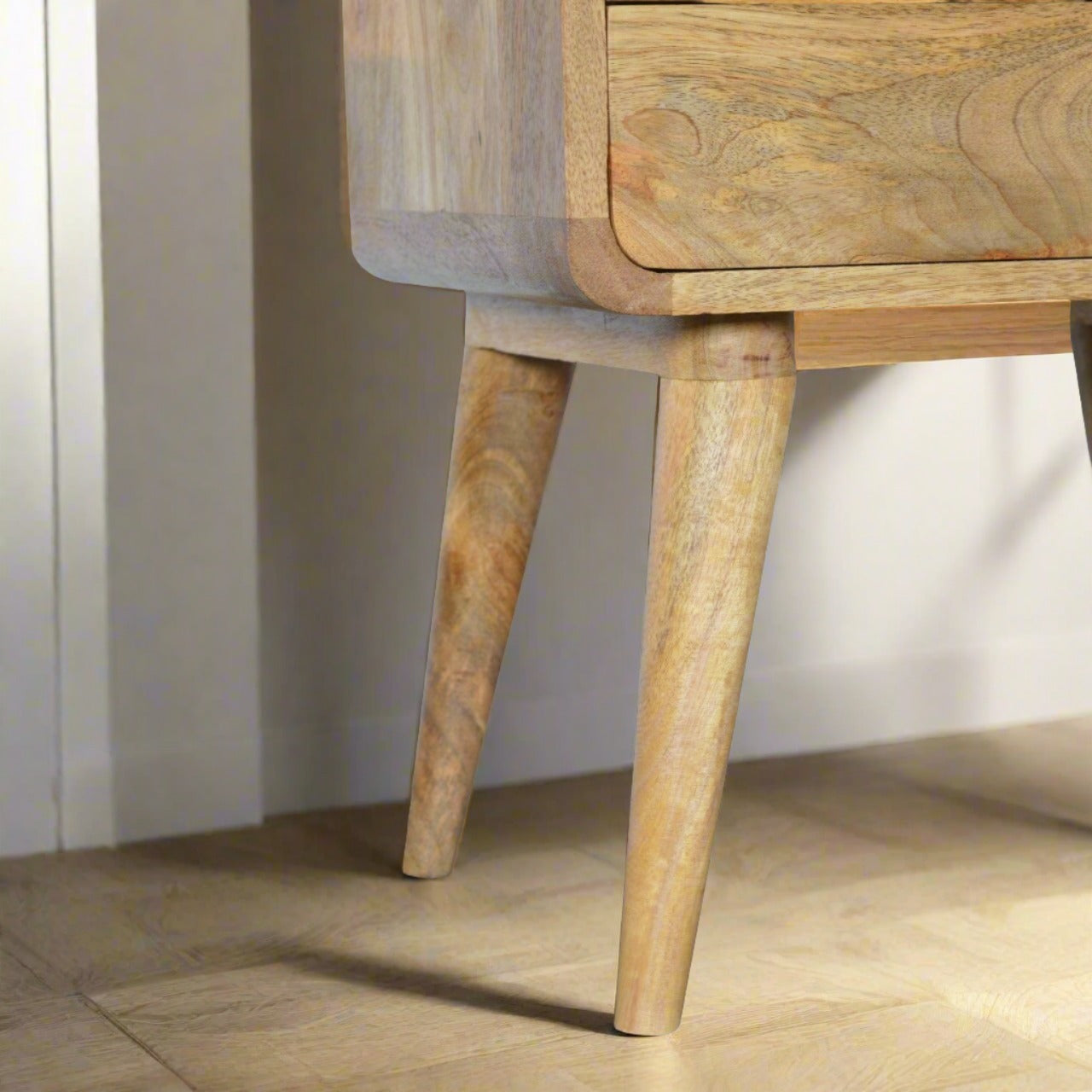 Oak finish nightstand