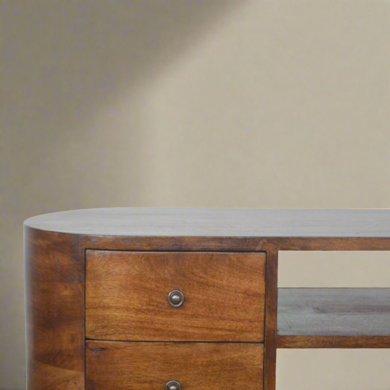 Chestnut Rounded Entertainment Unit