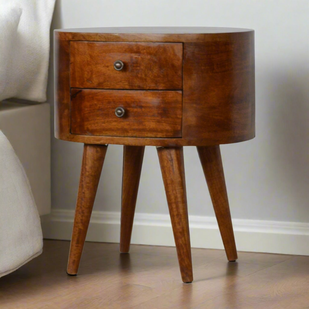 Chestnut finish nightstand