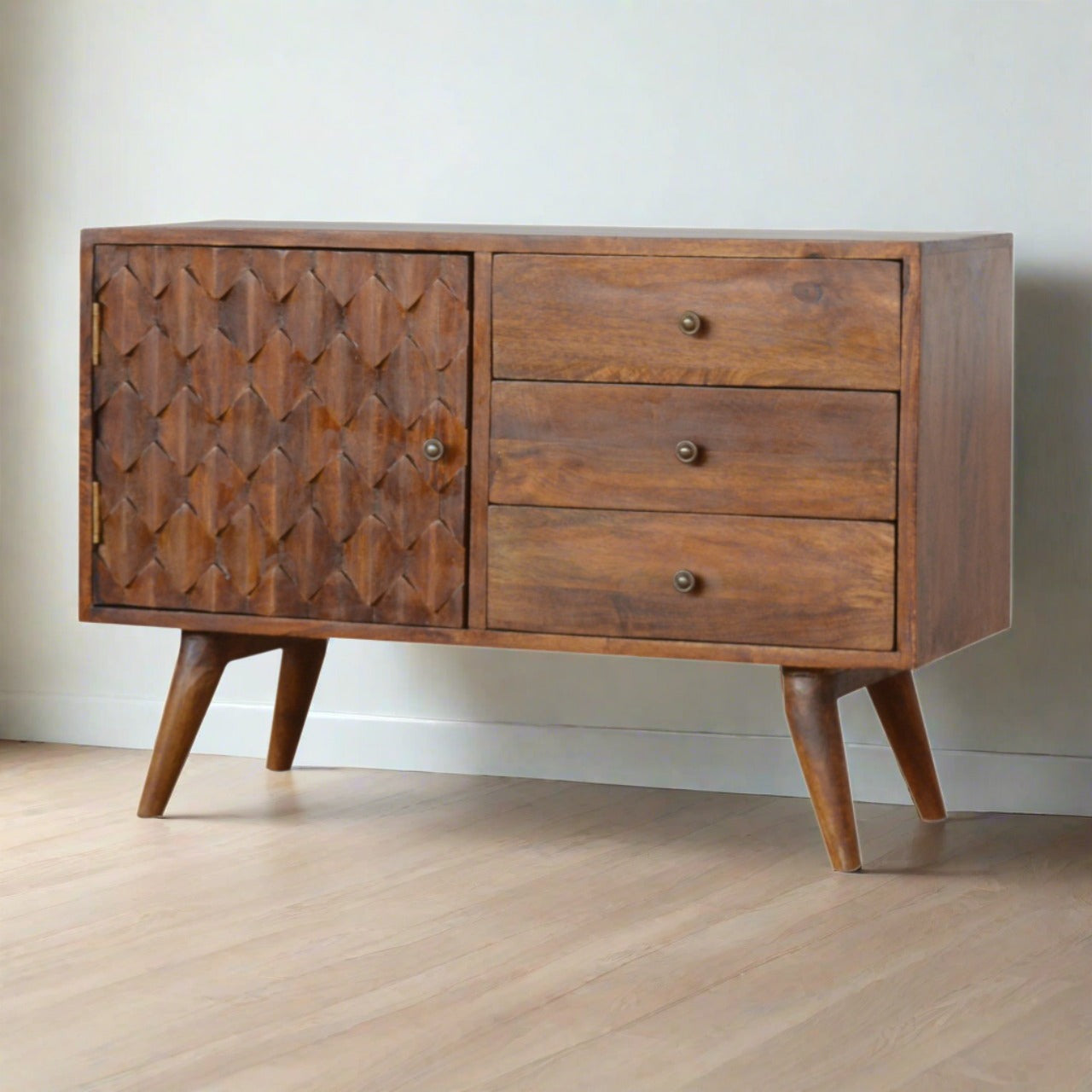 Carved Chestnut Sideboard