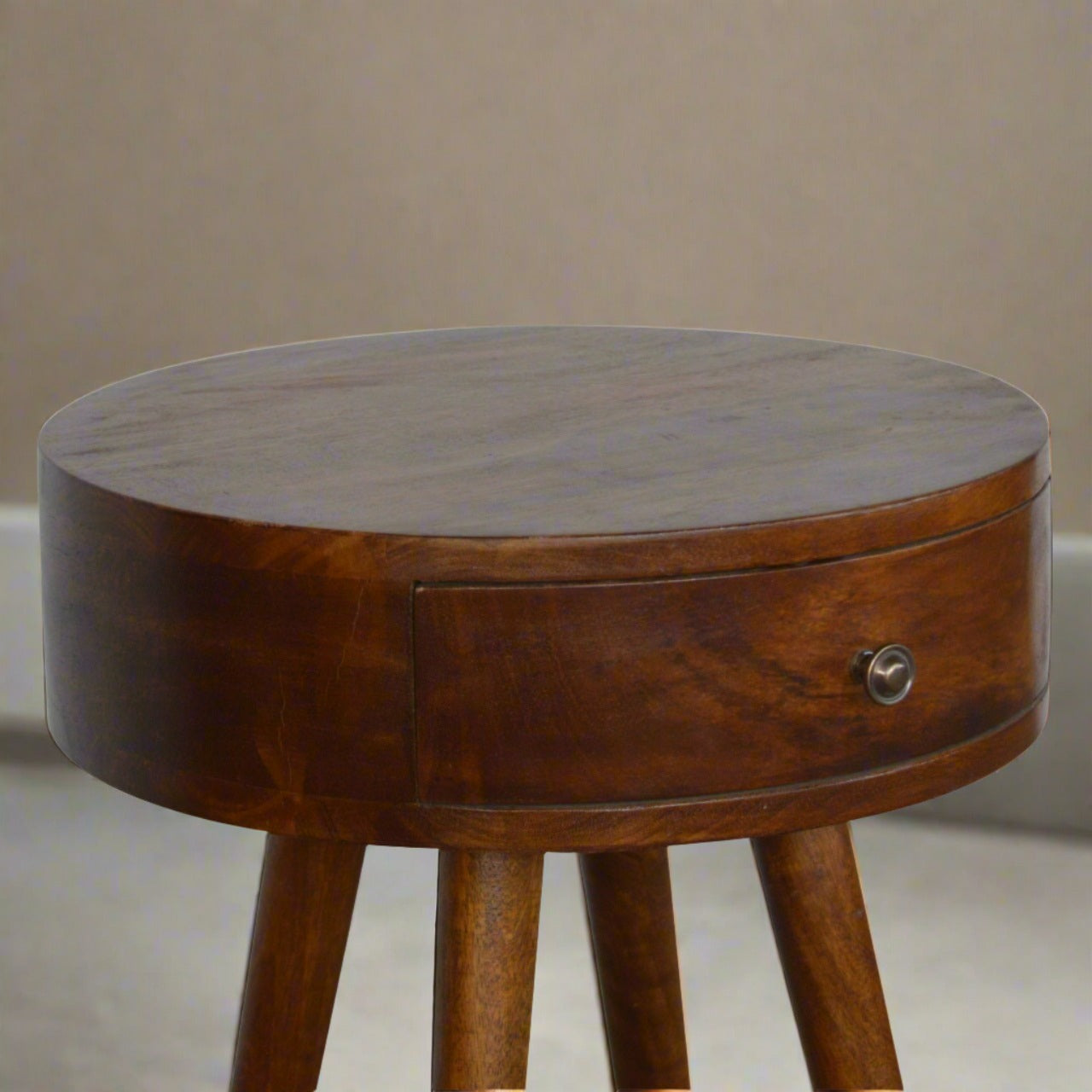 Circular design bedside table