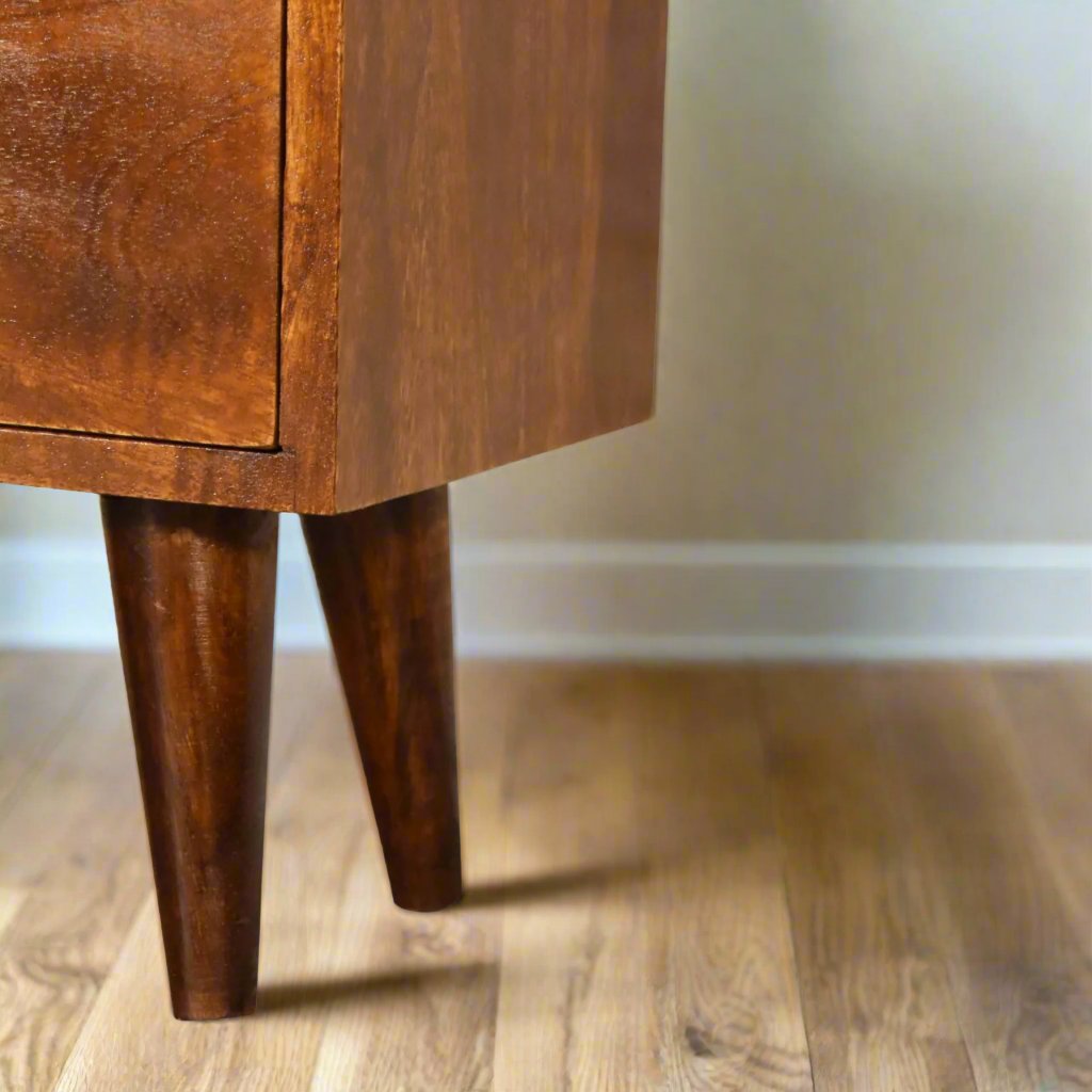 Chestnut Bedside with 2 Drawers