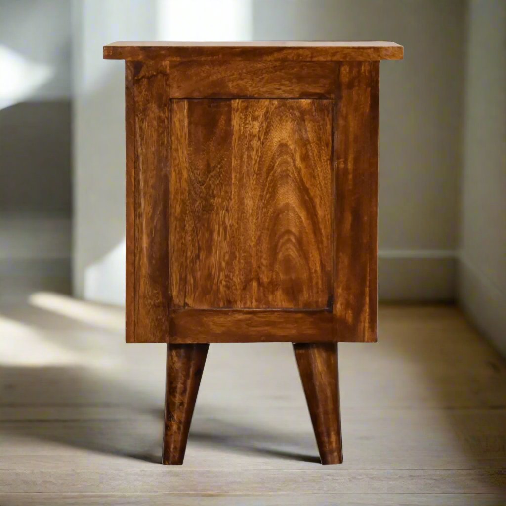 Chestnut Bedside with 2 Drawers