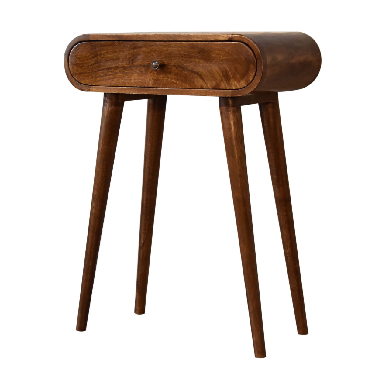 Round Chestnut Mini Console