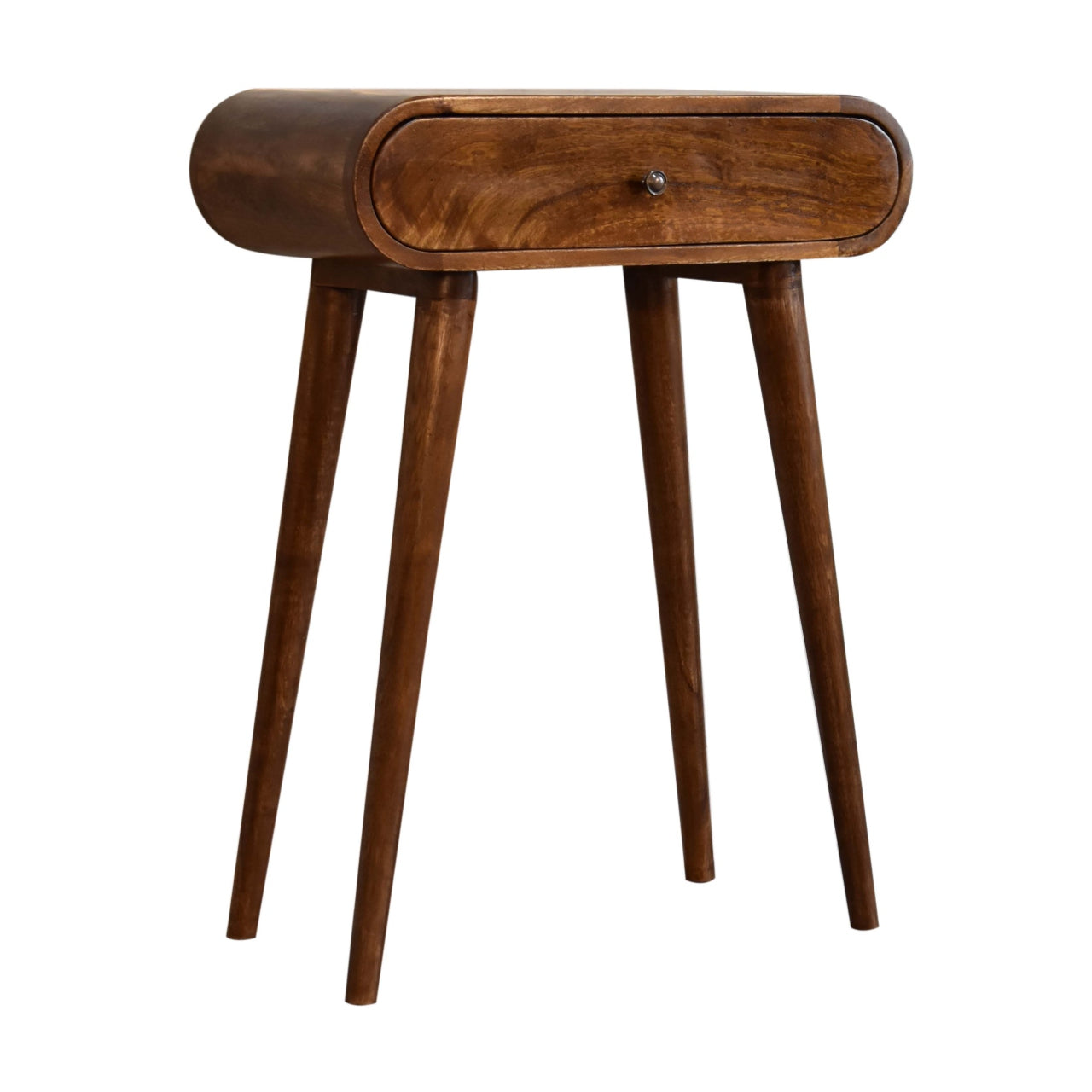 Round Chestnut Mini Console