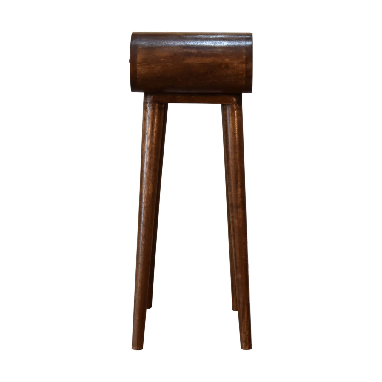 Round Chestnut Mini Console