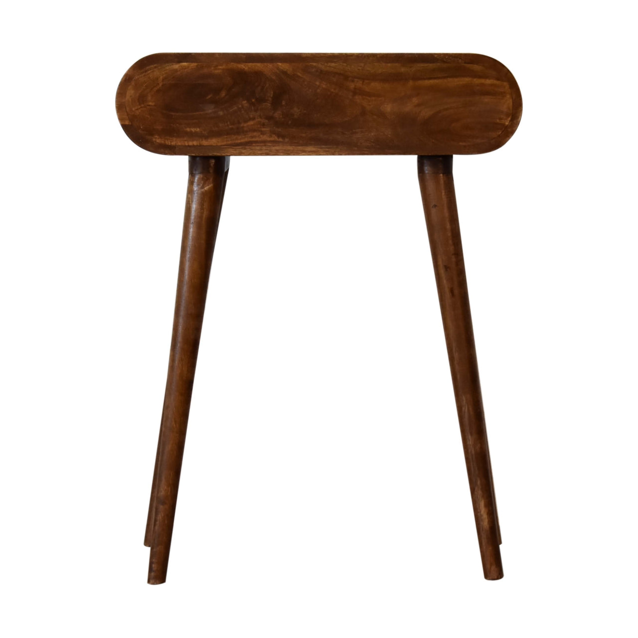 Round Chestnut Mini Console