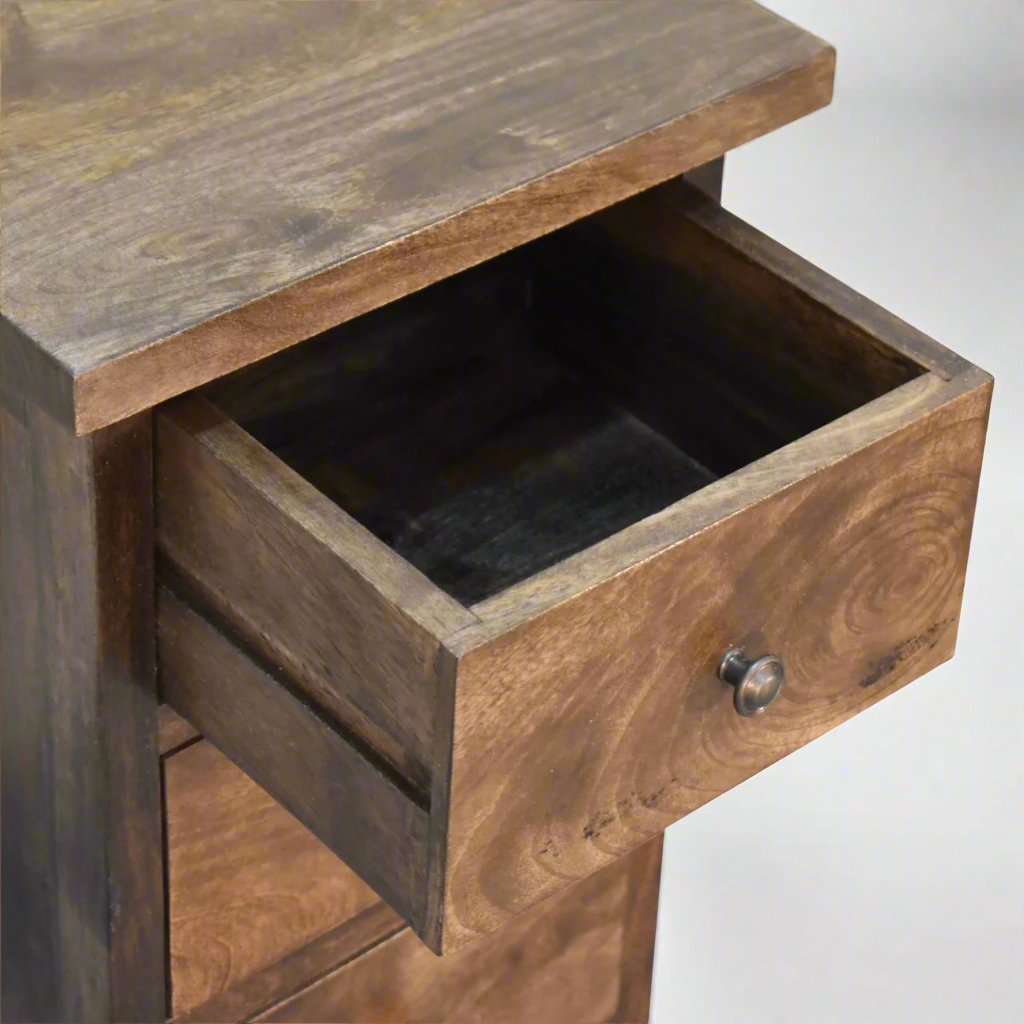 Mini Classic Grey Country Bedside with 3 Drawers