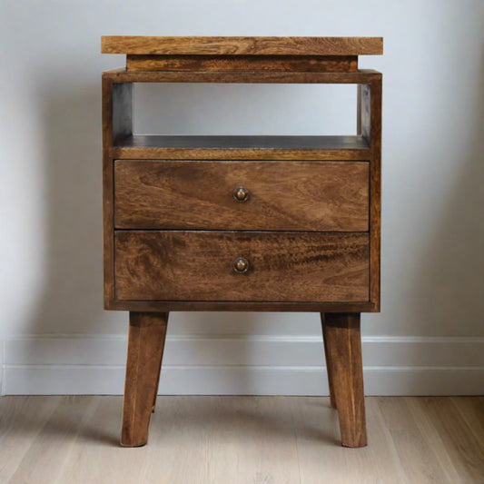 Platform Bedside with 2 Drawers