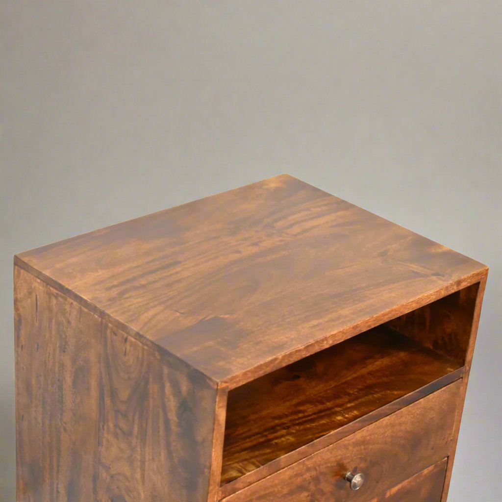 Classic Chestnut Bedside with 2 Drawers