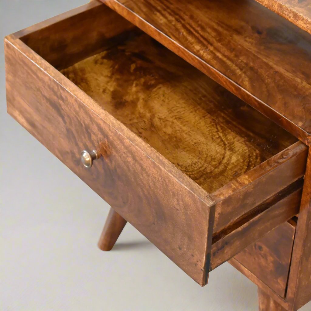 Classic Chestnut Bedside with 2 Drawers