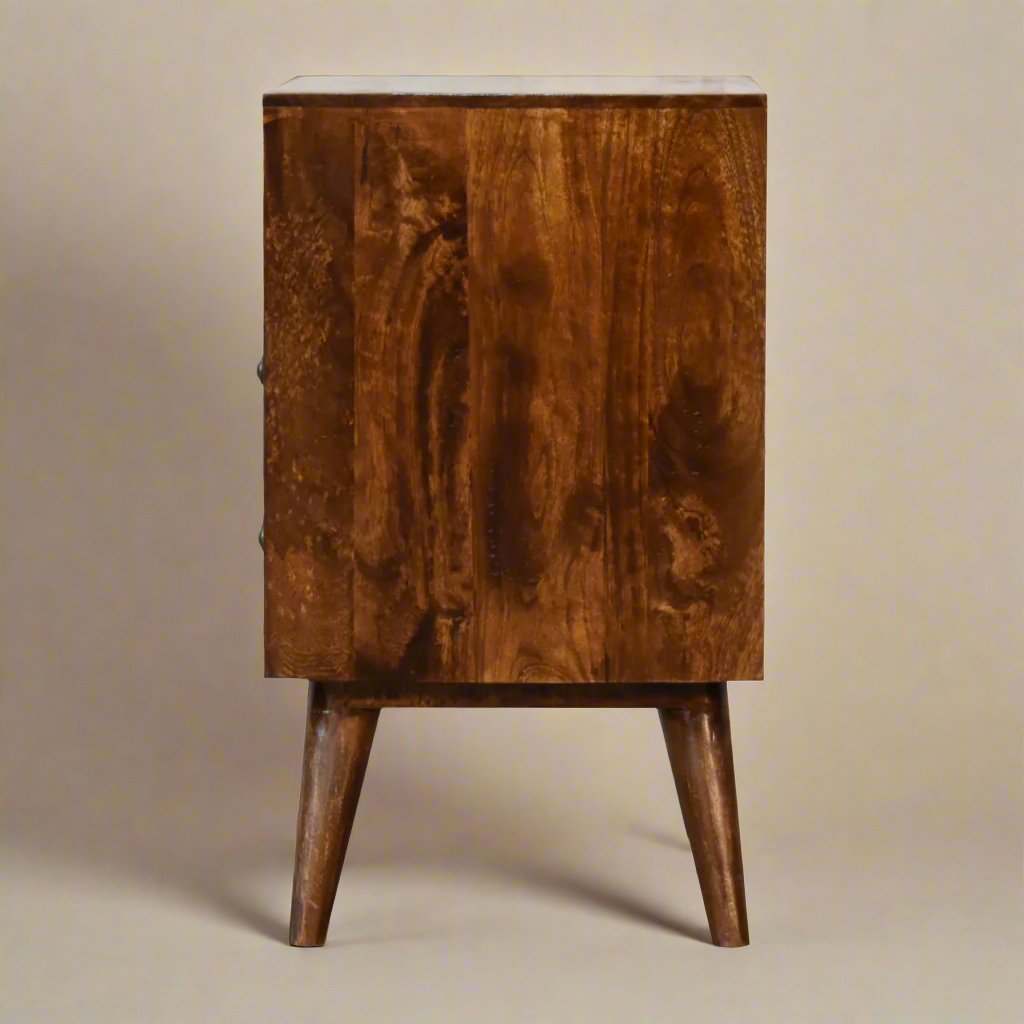 Classic Chestnut Bedside with 2 Drawers