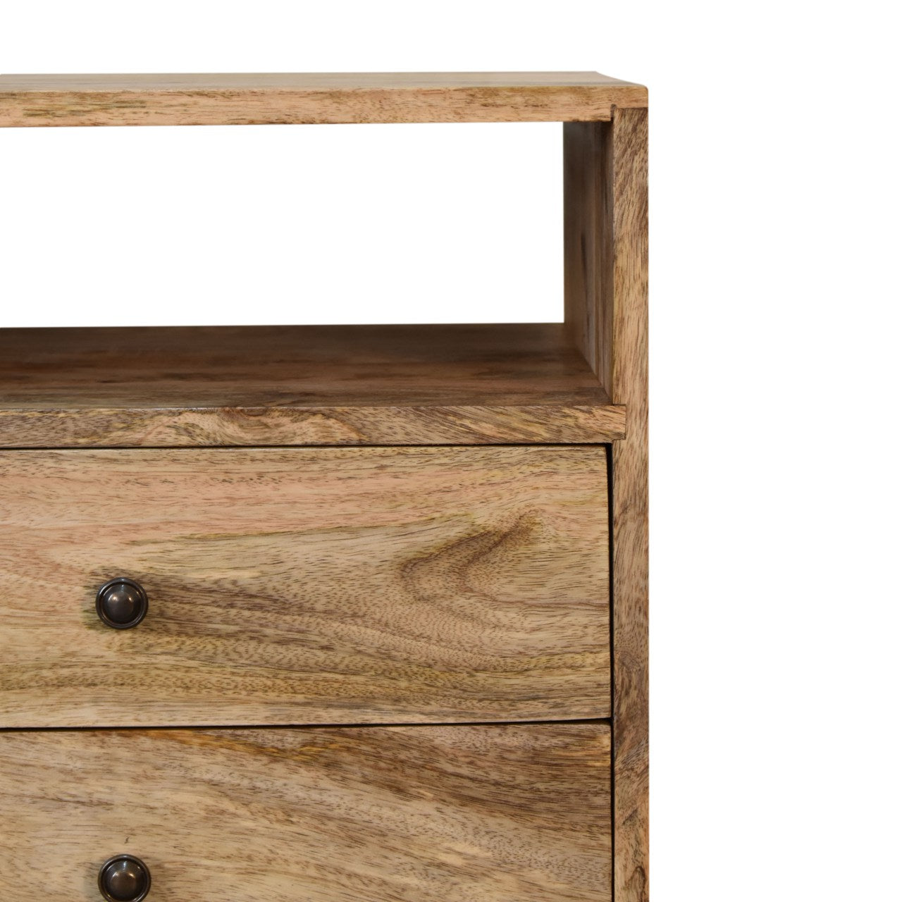 Classic Oak finish Bedside with 2 Drawers