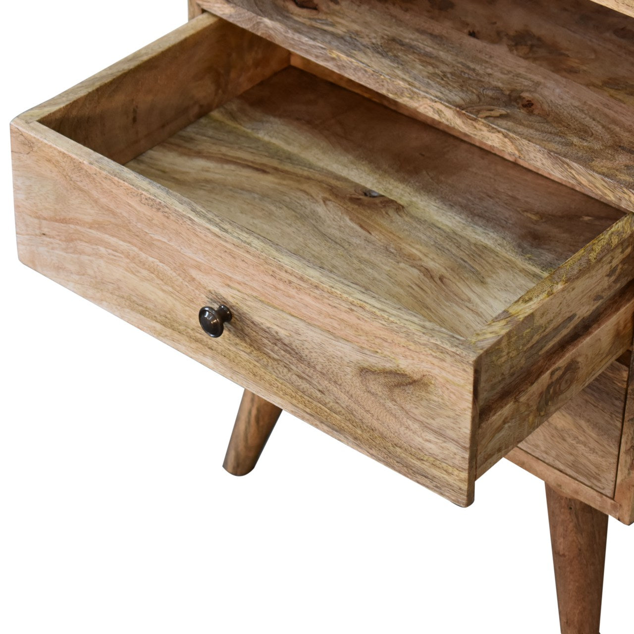 Classic Oak finish Bedside with 2 Drawers