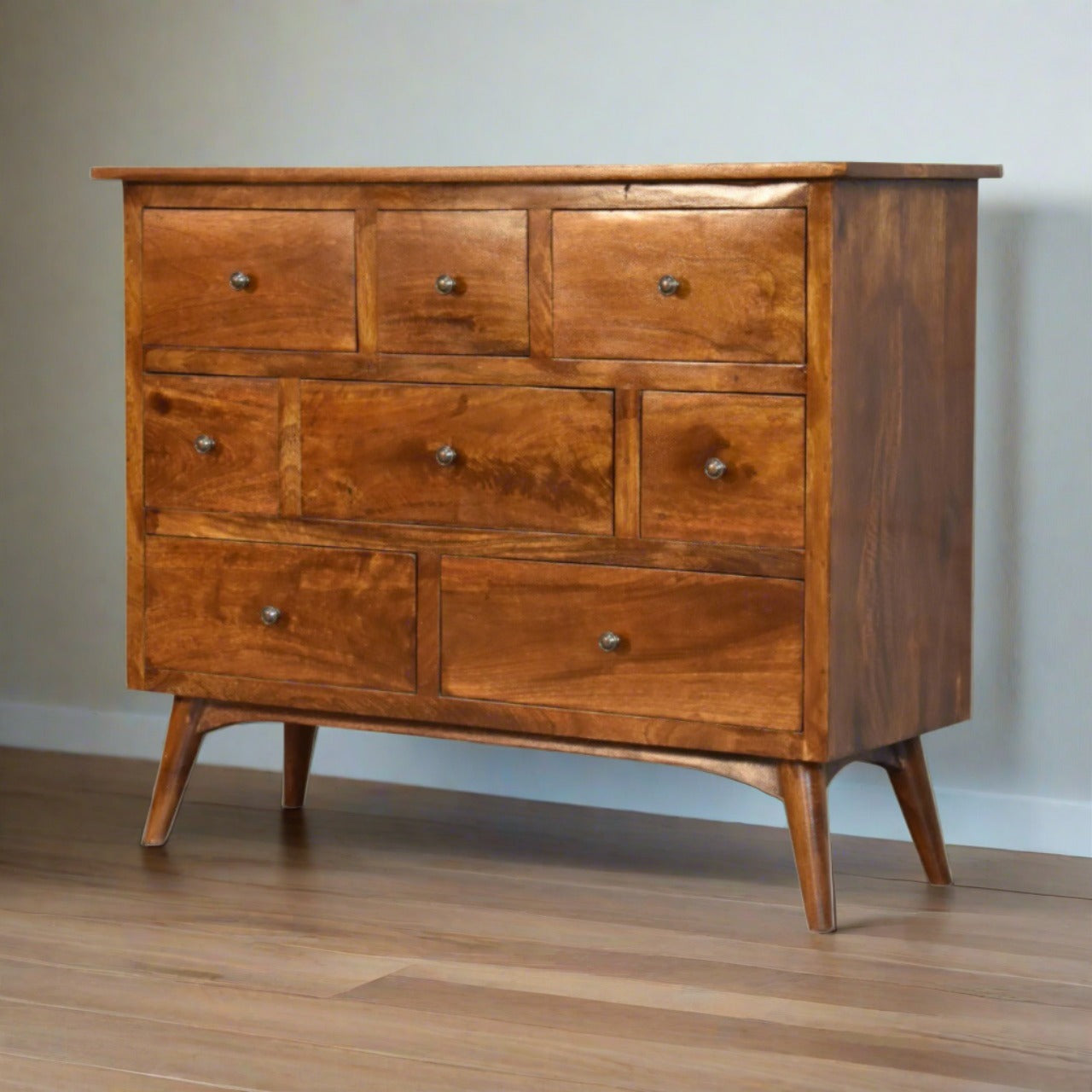 Chestnut Solid Wood 8 Drawer Chest