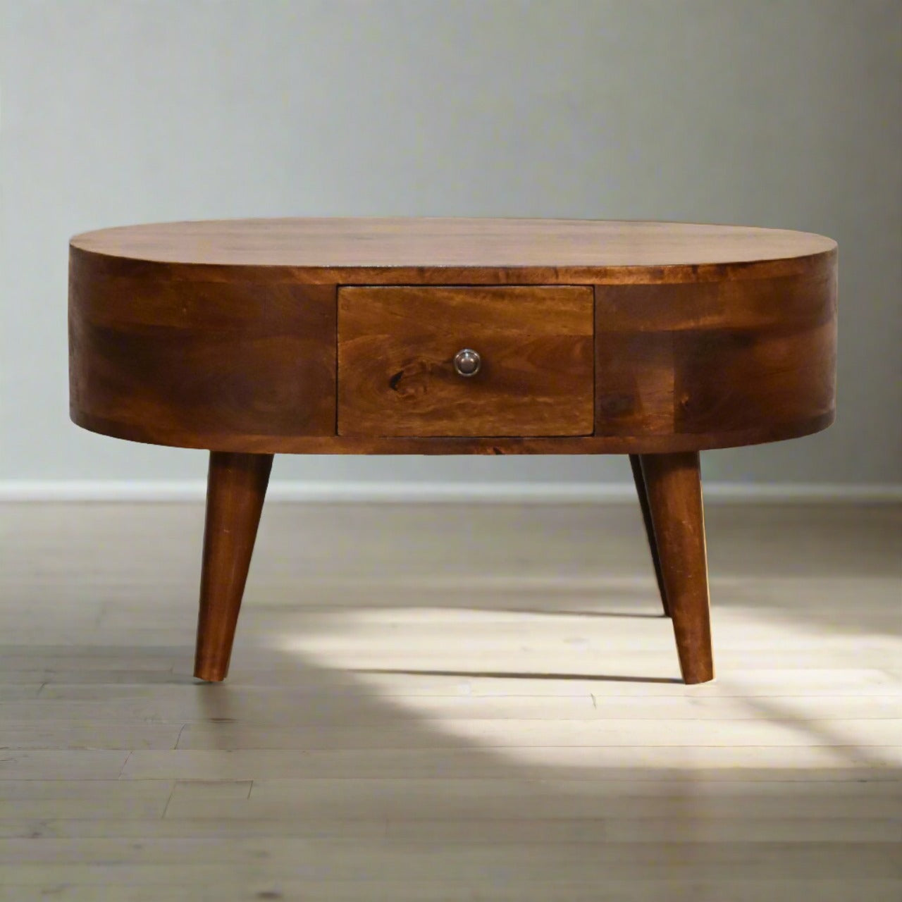 Mini Chestnut Rounded Coffee Table