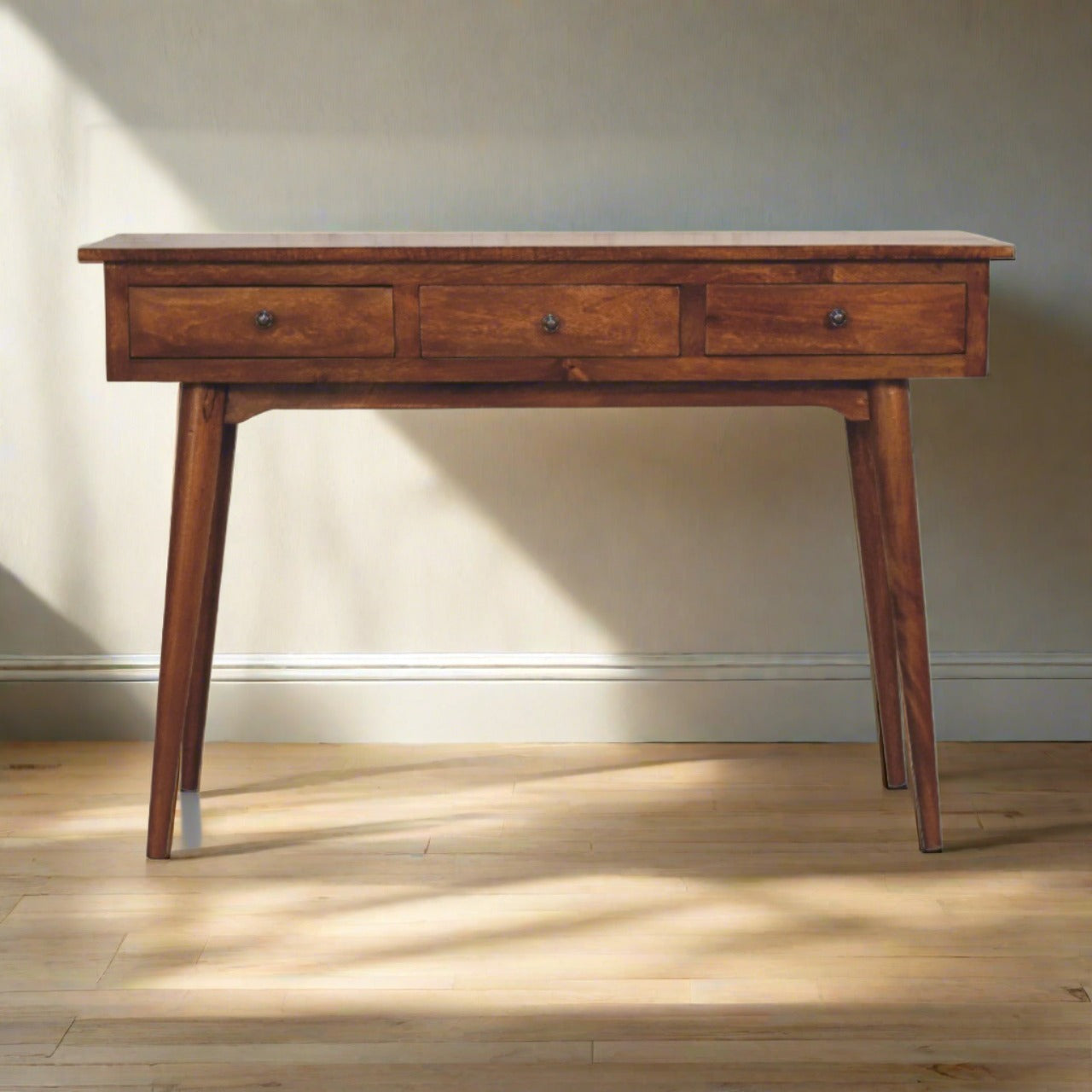 Large Chestnut Console table with Drawers