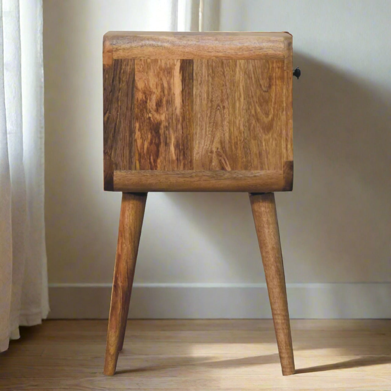 Functional mini nightstand with drawer