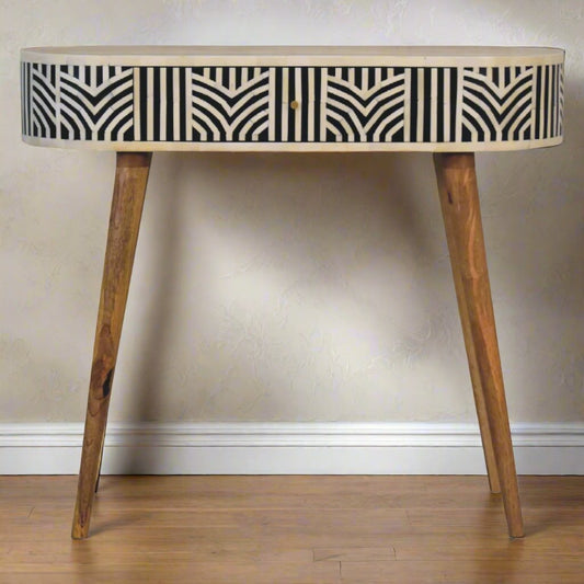 Edessa Bone Inlay Console table with Drawers