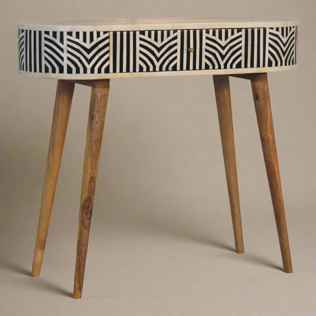 Edessa Bone Inlay Console table with Drawers