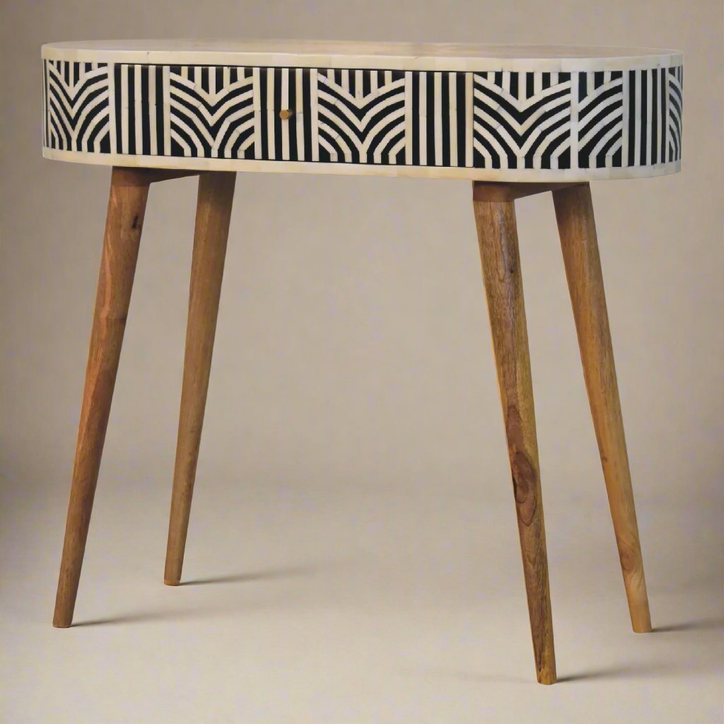 Edessa Bone Inlay Console table with Drawers