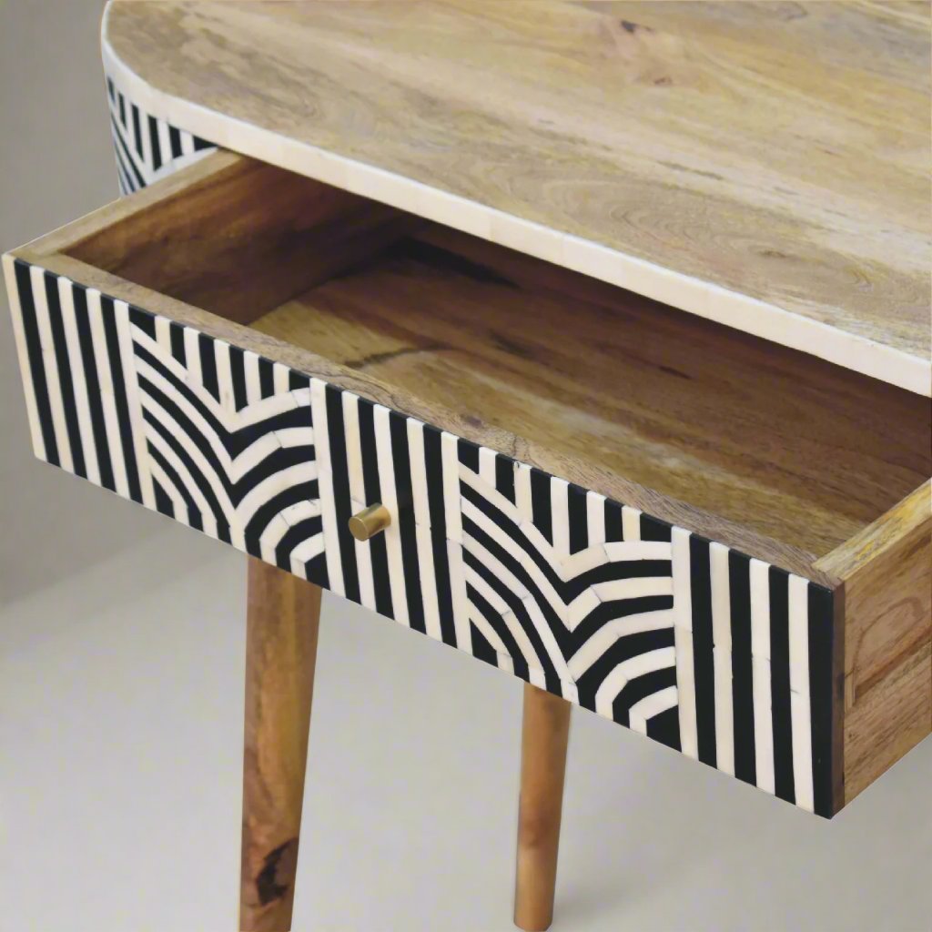 Edessa Bone Inlay Console table with Drawers