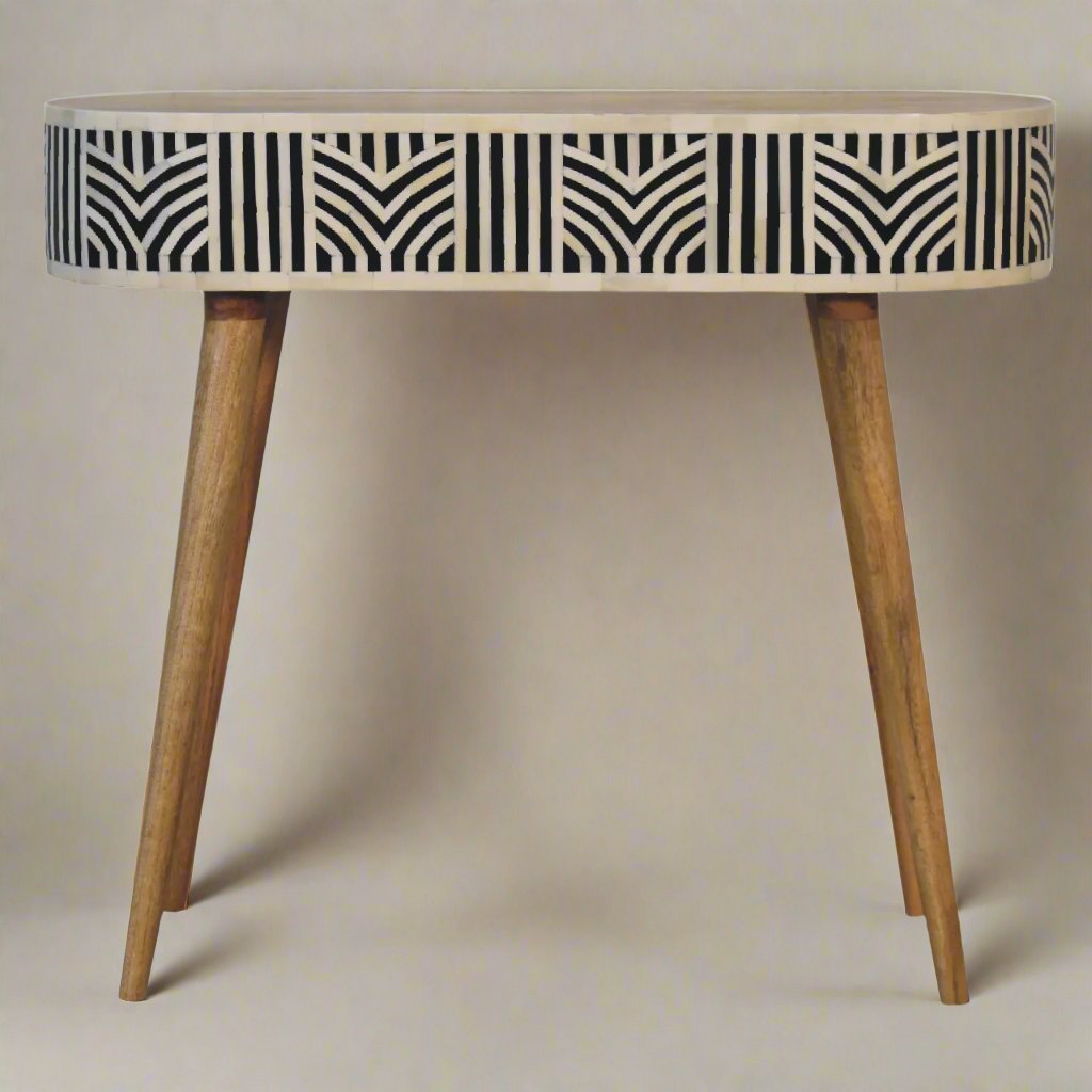 Edessa Bone Inlay Console table with Drawers