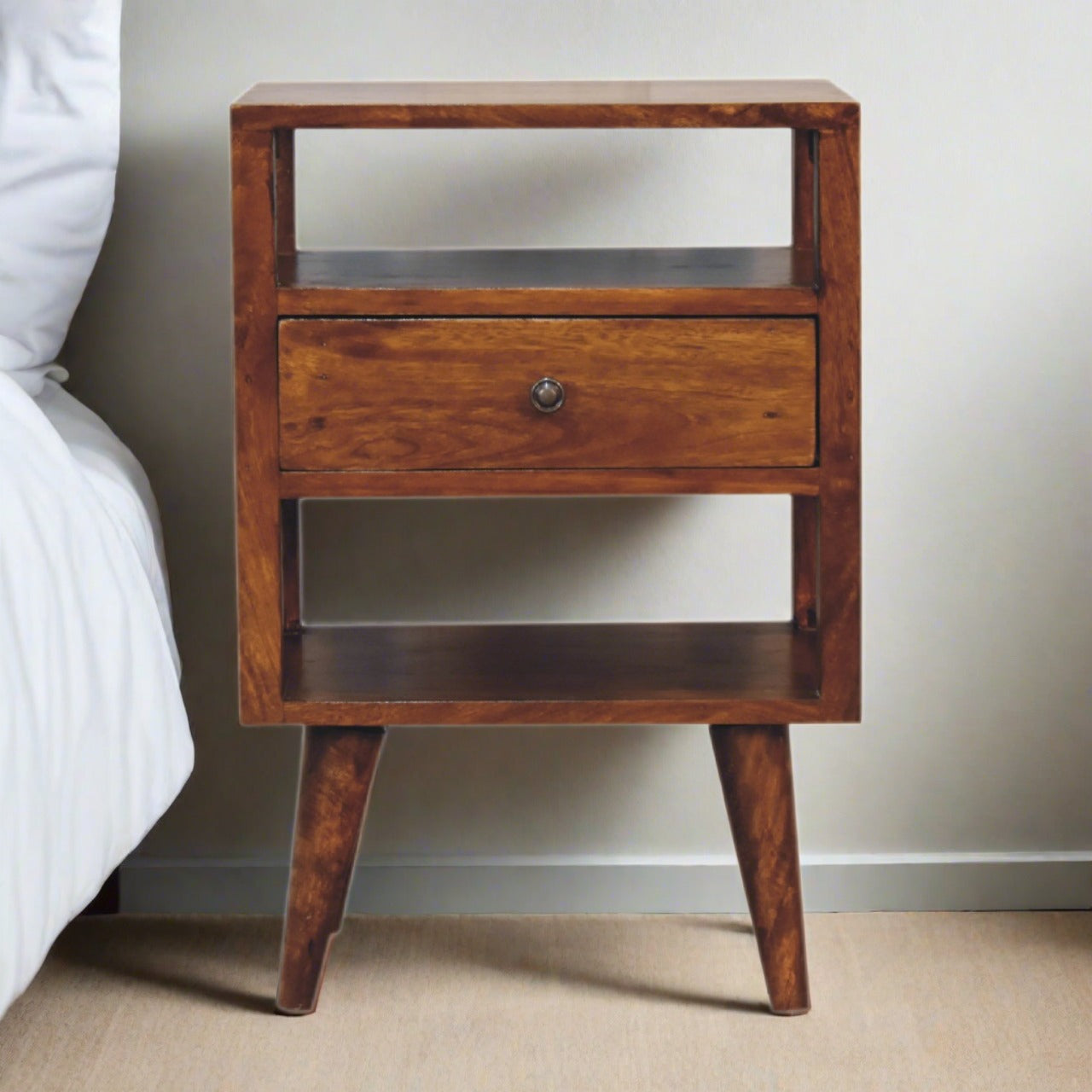 Dante Chestnut Bedside table with 1 Drawer