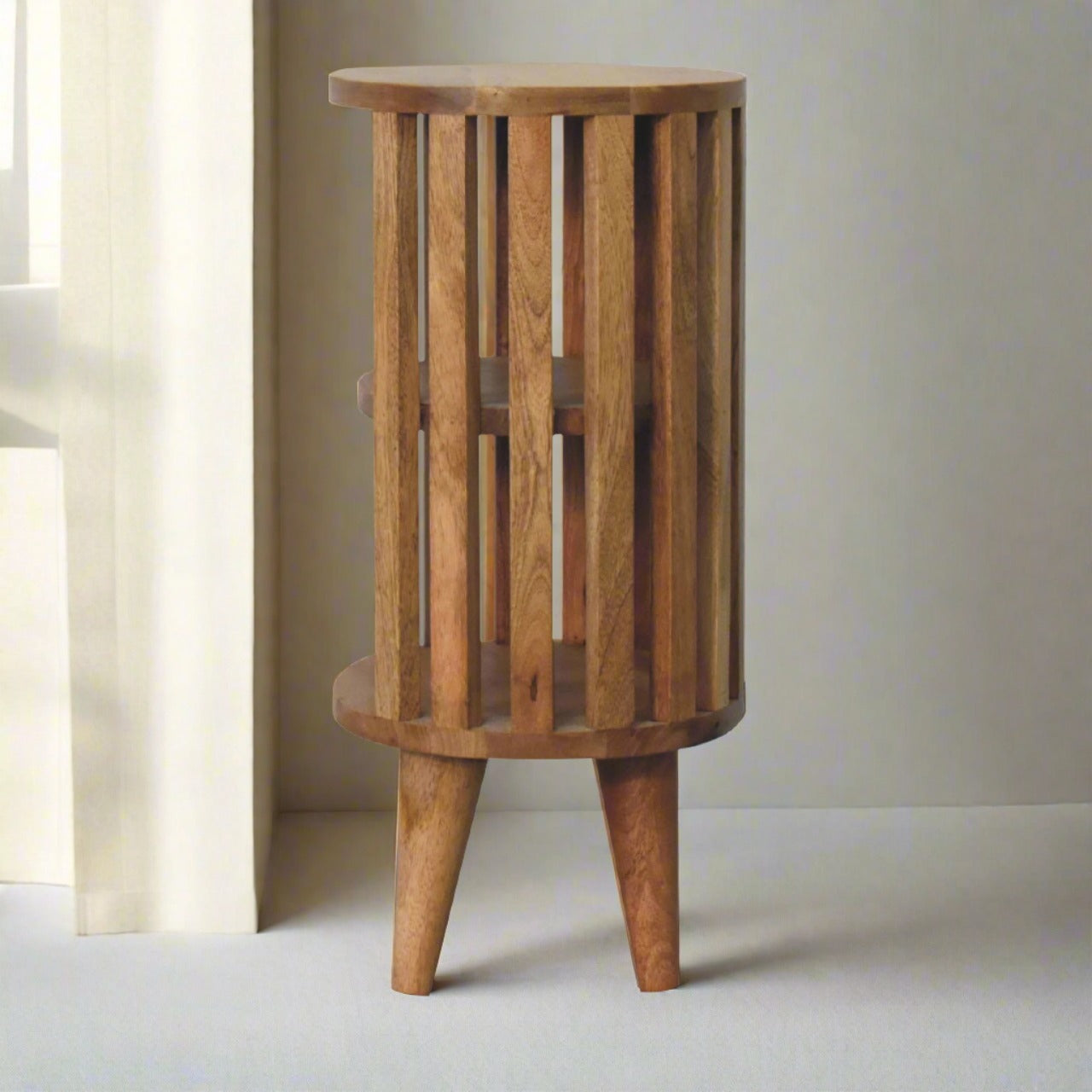 Modern wood bedside table