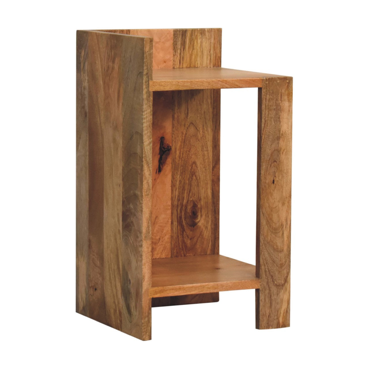 Oak Finish Box Open Bedside