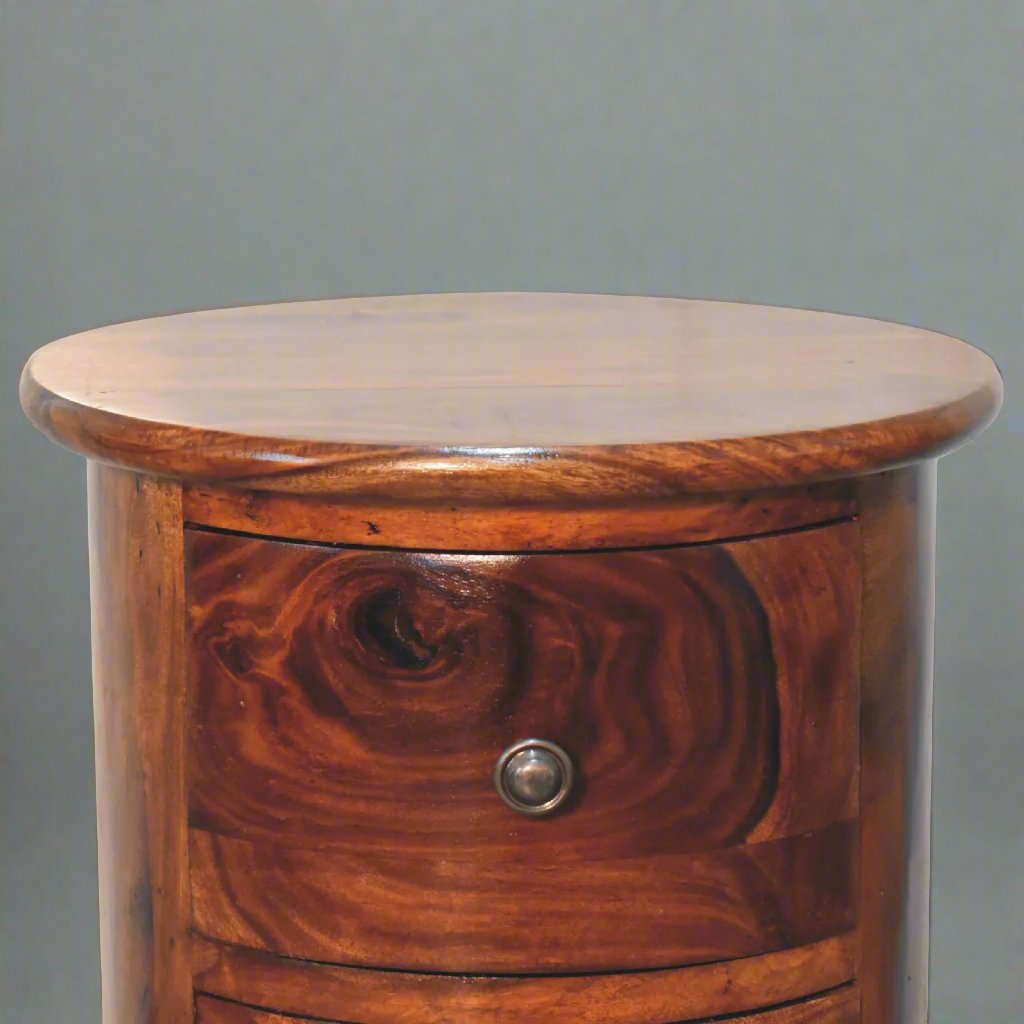 3 Drawer Chestnut Sheesham Drum