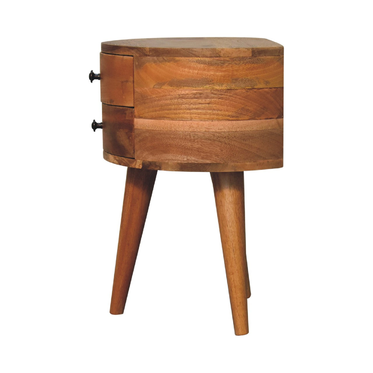 Odyssey Oak Tripod Bedside with 2 Drawers